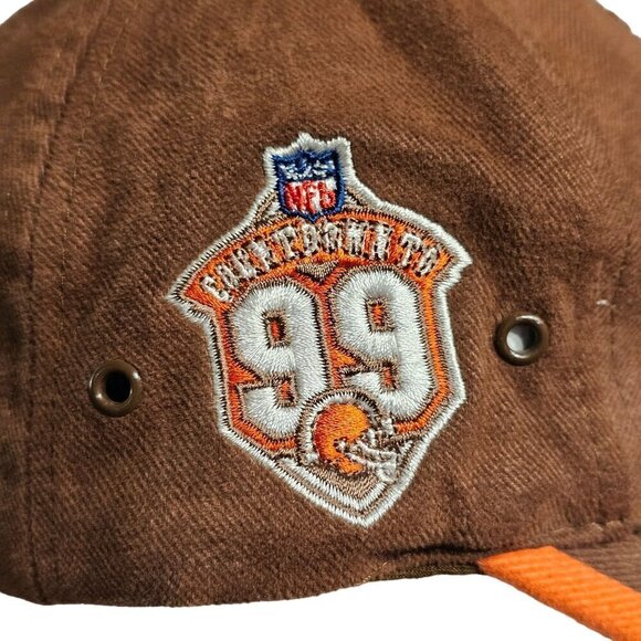 Vintage Cleveland Browns NFL Countdown 99 Brown Hat With Orange Accents - Picture 3 of 12